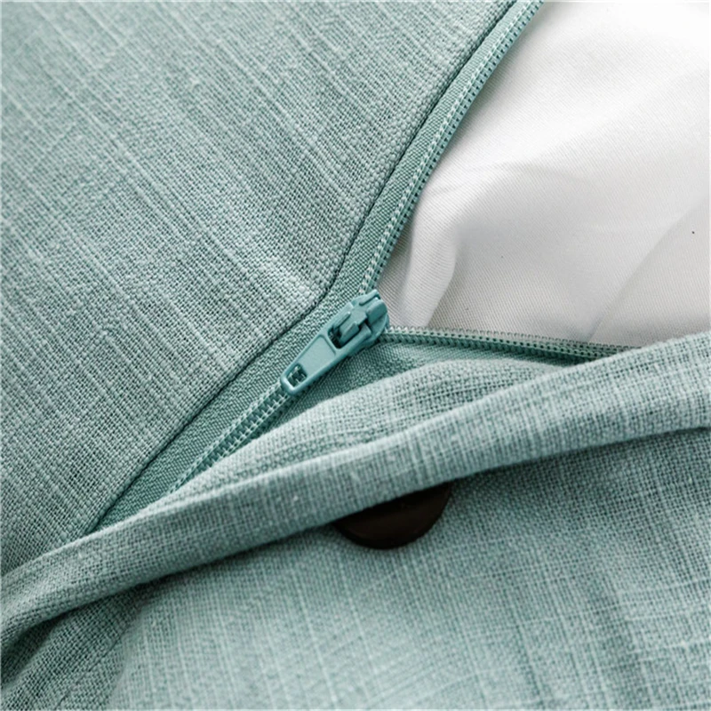 45x45 см простая однотонная льняная наволочка для дивана на пуговицах дома кофейни