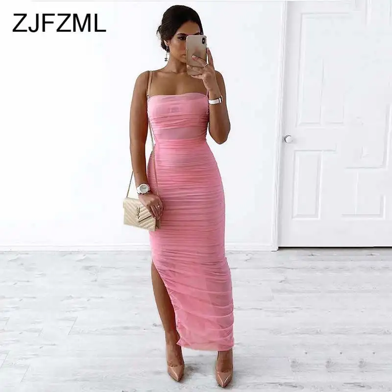 Сексуальным вырезом на спине и плиссированный с запахом длинное платье Для