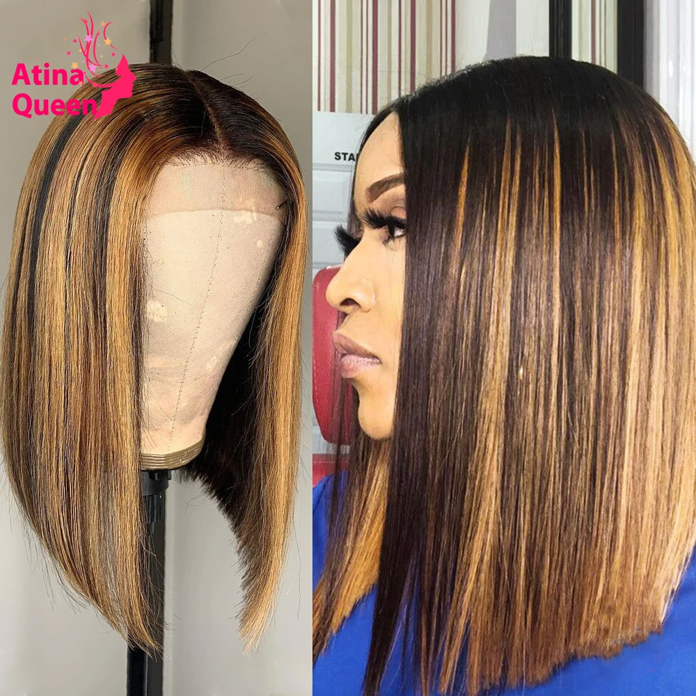 Глубокая часть 13х6 мед блонд Выделенные парики предварительно выщипанные