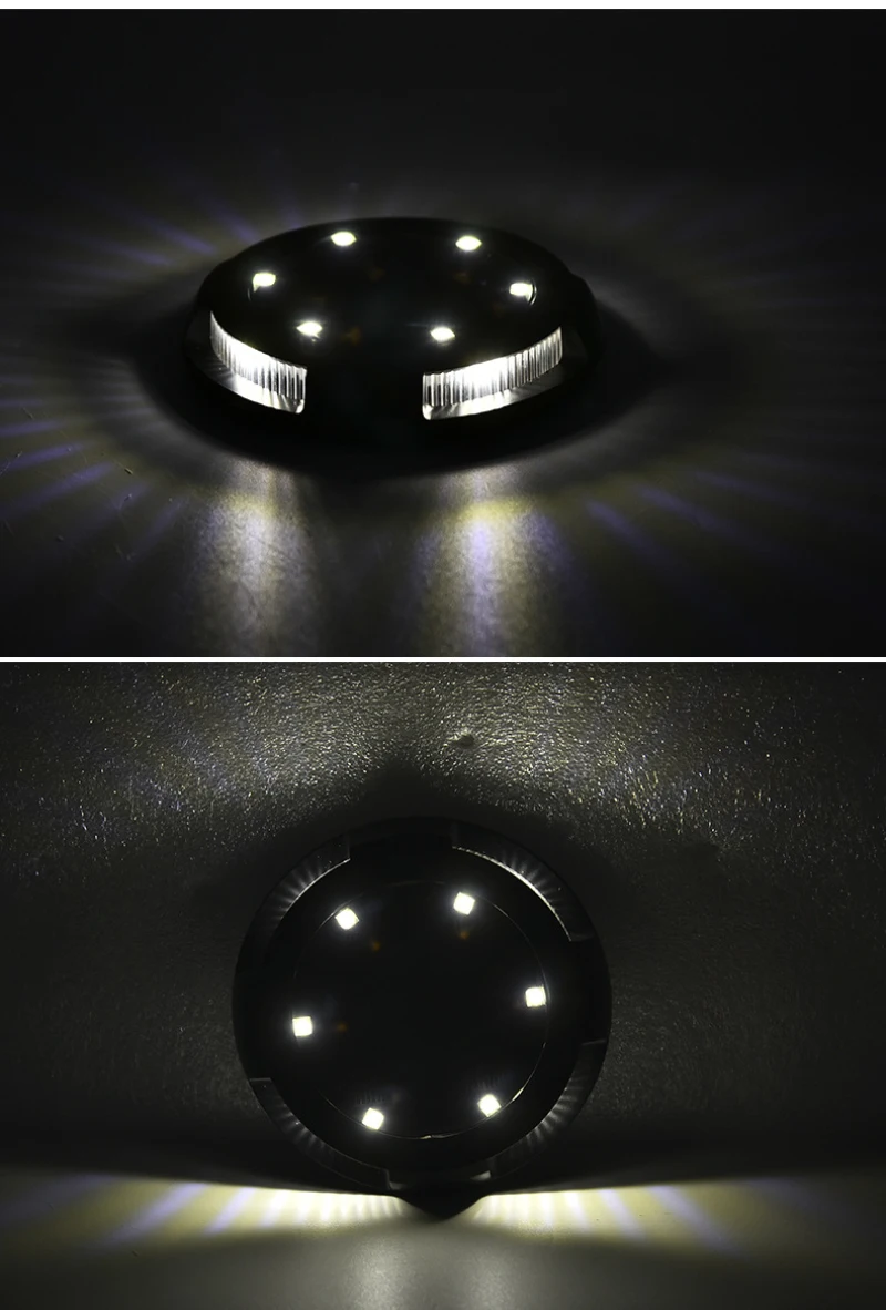 4Pcs Solar 10 LED Ground Lights Outdoor Waterproof Solar Disk Lights Solar Gar Path Way Garden Lamp Backyard Led Night Light