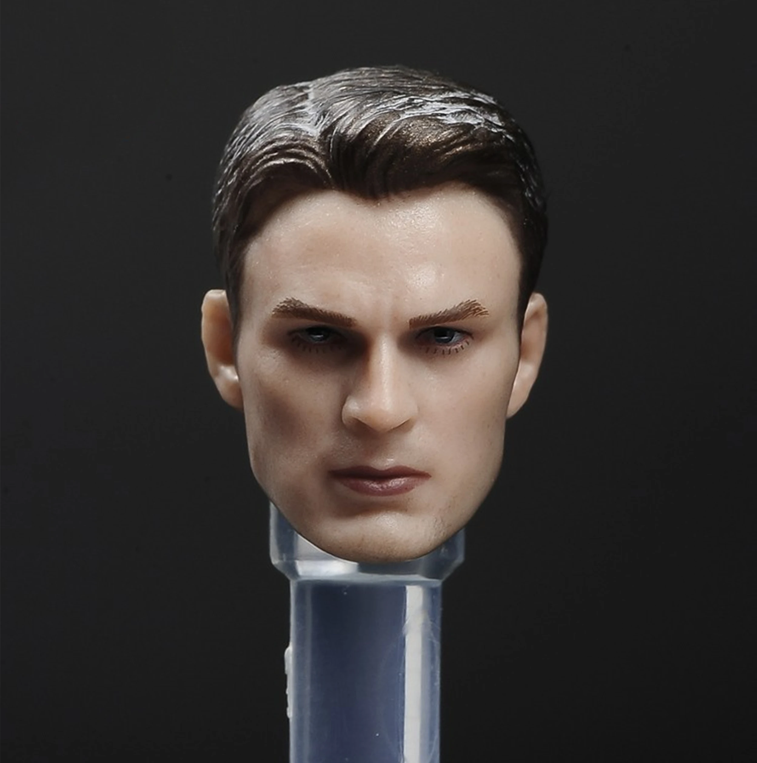 

1:12 Scale Chris Evans Steve Rogers First Captain Head Sculpt Model Toys Fit 6'' SHF Action Figure Body Doll