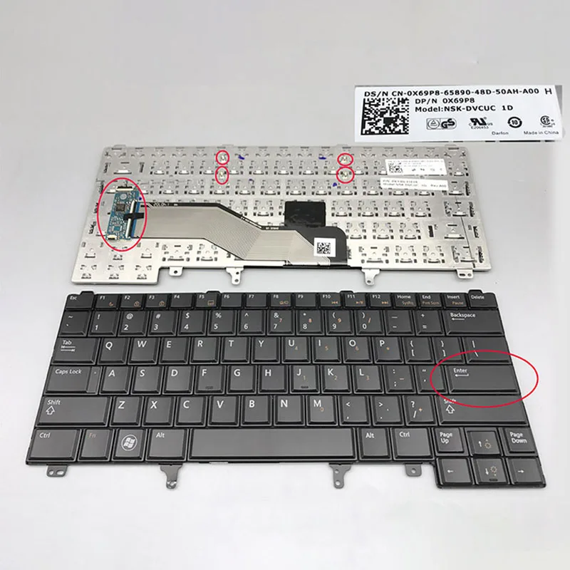 Клавиатура для компьютера Dell Latitude запасные части E6320 E6330 E6420 E6430 E6440 E5420 E5430