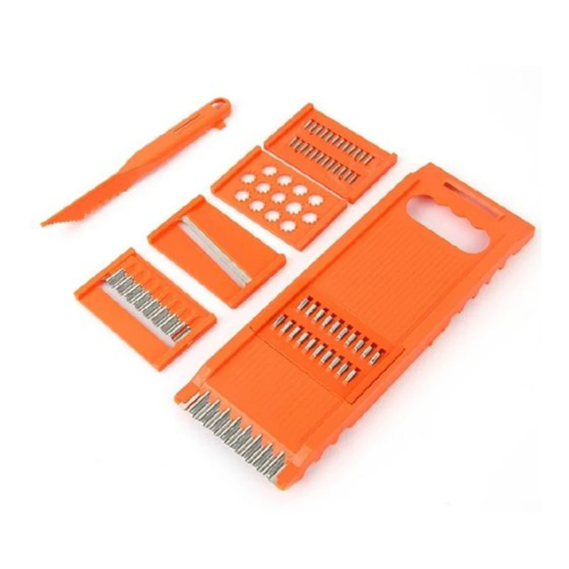 6 в 1 пластиковый овощной нож для резки фруктов регулируемые лезвия из