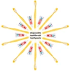 Одноразовые дорожные зубные щетки для отеля, Экологичная зубная паста с мятой, мягкая бамбуковая зубная щетка, инструмент для мытья полости рта, набор для ухода за полостью рта