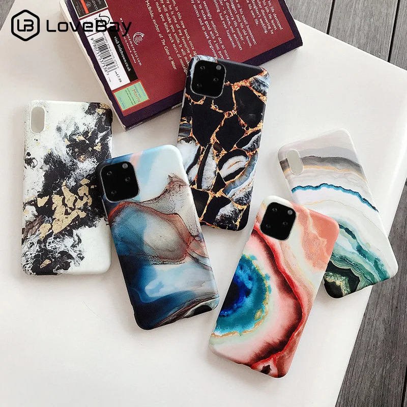 Lovebay цветной мраморный чехол для iPhone 11 Pro Max 7 8 6 6s Plus X XR XS Max 11 матовые телефонные чехлы мягкая IMD Силиконовая задняя крышка