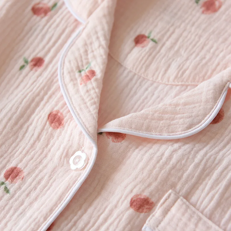 

2021 New Summer Cotton Pajamas Set Women Floral Printed Short Sleeve Homewear For Lady Short Sleeve Pajamas 2PCS Mujer Verano