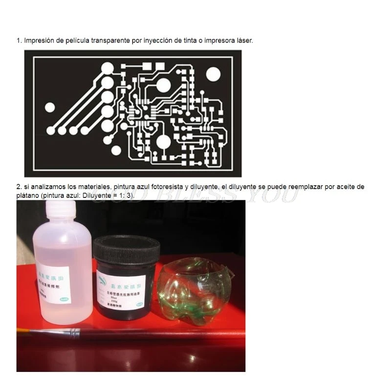 Фоторезист анти-травление синие чернила краска для DIY PCB сухая пленка Замена 100 г