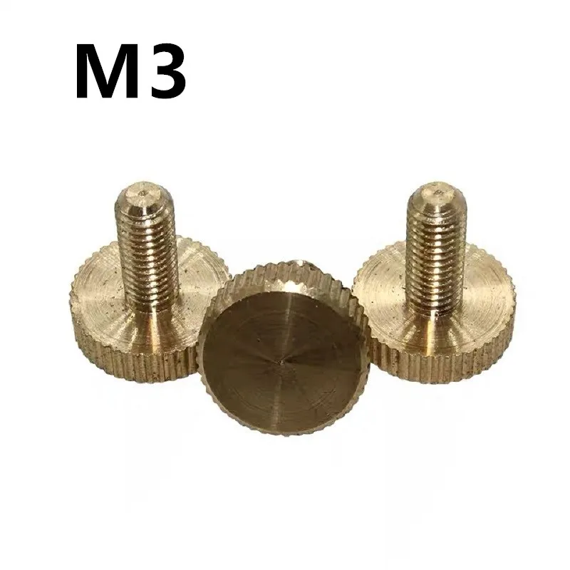 

20PCS M3x4/5/6/8mm Brass flat head Hand tighten Thumb Screws