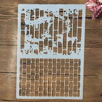 a4 29cm rectangle brick bamboo diy layering stencils wall painting scrapbook coloring embossing album decorative template
