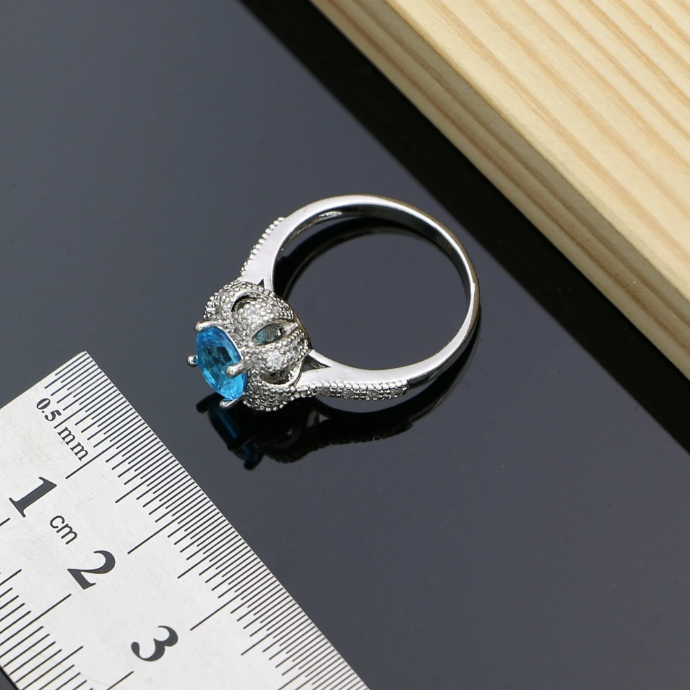 Женский ювелирный комплект из колье и серёг серебра 925 пробы | Украшения