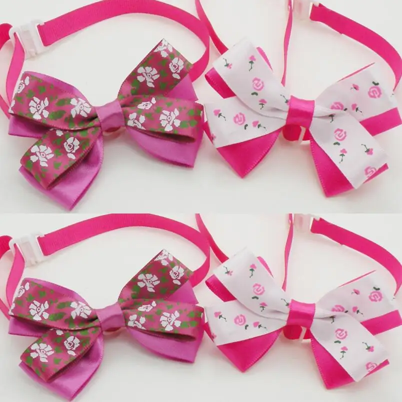 50 шт./лот Большая распродажа цветок собака щенок кошка красные галстуки бабочка