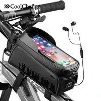 coolchange touch screen bike bag frame bicycle bag front top tube cycling bag waterproof bag mtb accesorios bicycle accessories