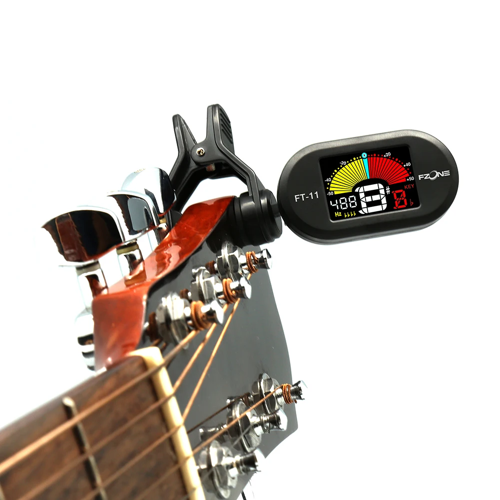 ft 11 elektrische gitarre tuner pedal clip auf mini lcd display usb tuner wiederaufladbare für chromatische gitarre violine ukulele free global s
