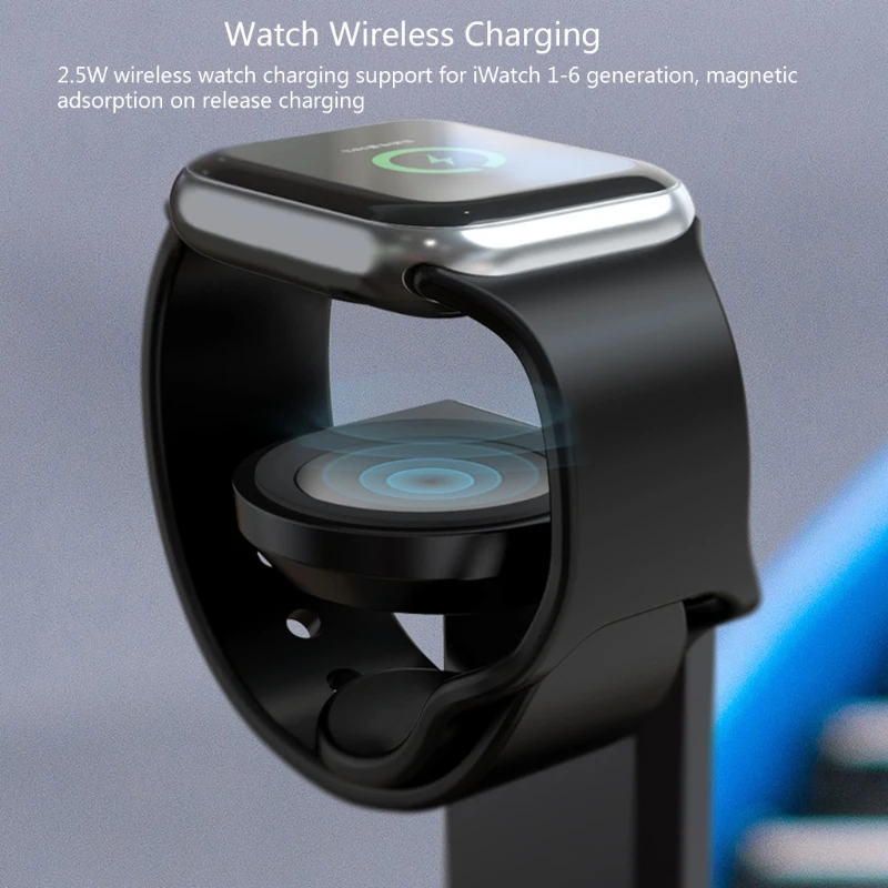 

Wireless Charging Station For i Watch 1/2/3/4/5/6 Qi Fast Charger for Pods Case A9LC