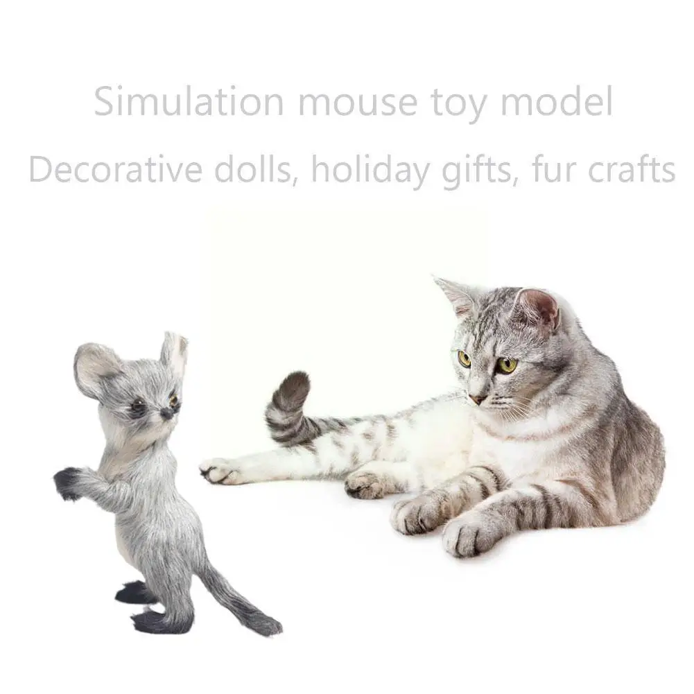 

Модель игрушечной мыши, меховые изделия, животные, кошки, собаки, обучающая модель ручной работы, игрушки, подарки, игрушки, реалистичные Инт...