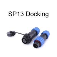 sp13 waterproof docking connector plug 12345679p ip68 cable connector panel mount wire cable connector aviation plug