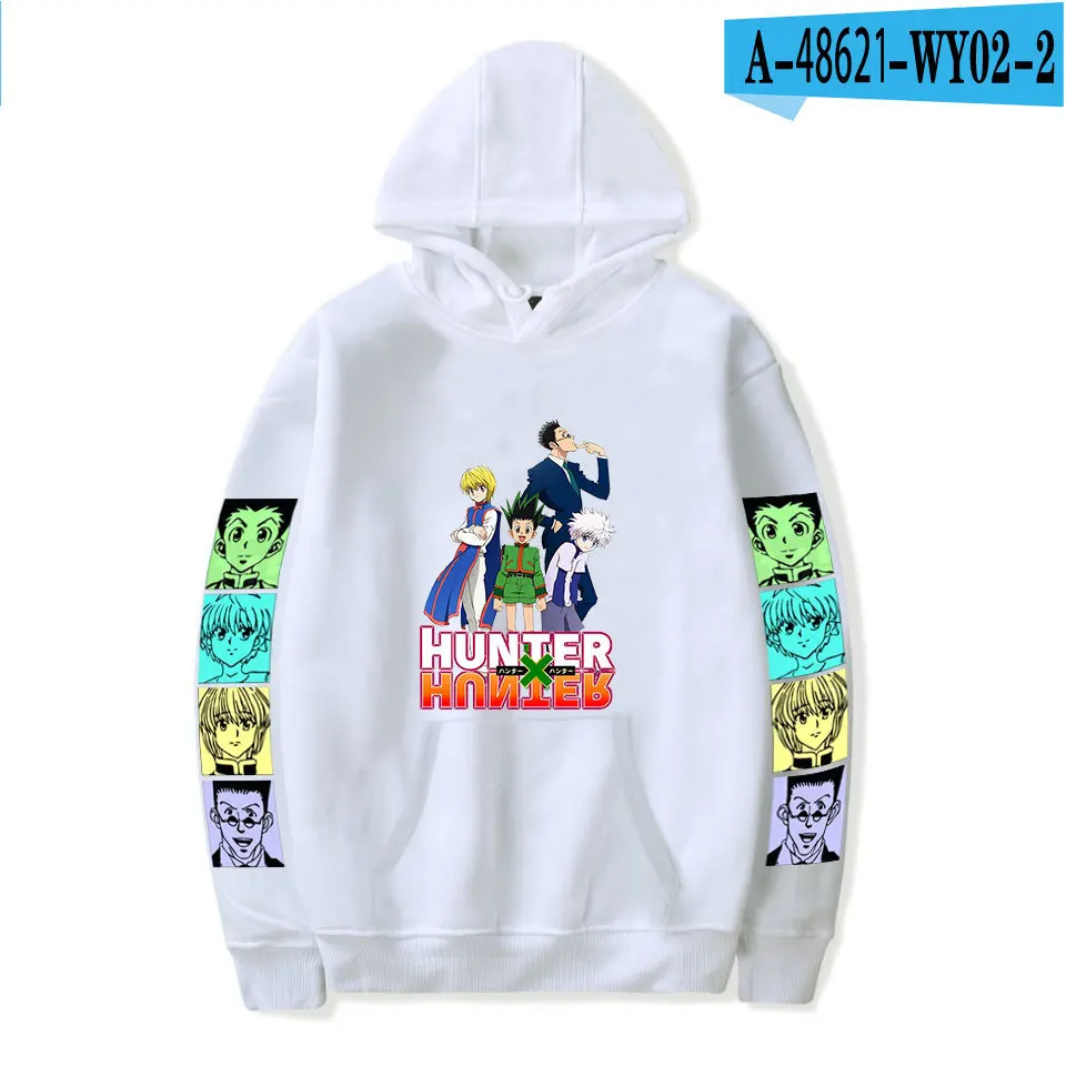 

Модная Толстовка с принтом Hunter X Hunter, мужская женская кавайная Аниме Толстовка Harajuku Hisoka Killua Zoldyck, мужская одежда