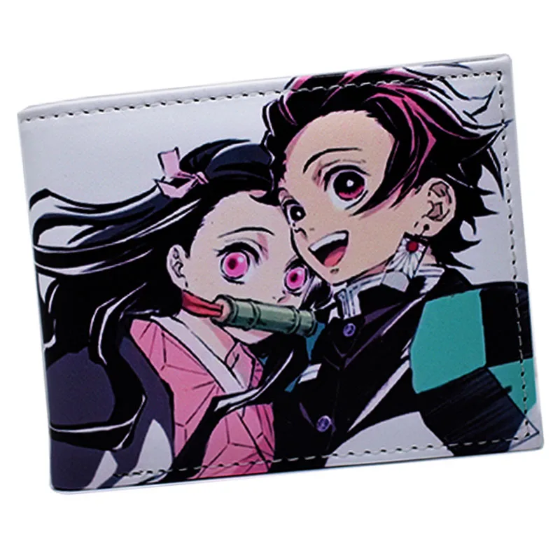 Мультфильм Аниме Kimetsu без Yaiba камадо Tanjirou Nezuko короткий кошелек на молнии карман