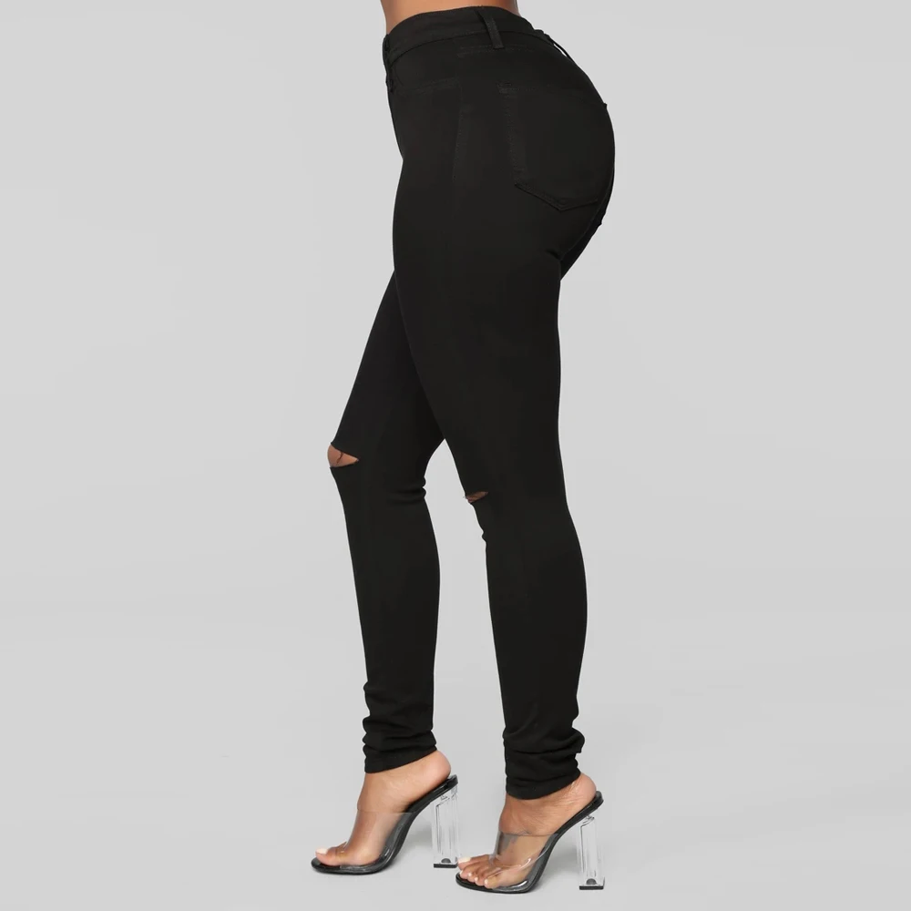 

WITHZZ Spring Autumn Denim Pants Slim Stretch Pencil Pants High Waist Women's Jeans