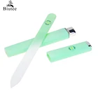 Biutee 1 шт. хрустальная пилка для ногтей пилочки для ногтей профессиональные двухсторонная пилочка для ногтей пилка для кутикулы 3 выбора цвета