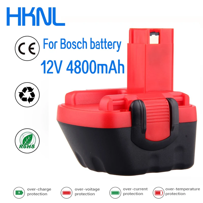 12 V 4800 мА/ч металл гидридных или никель Батарея для Bosch дрель GSR VE 2 GSB PSB BAT043 BAT045 BTA120