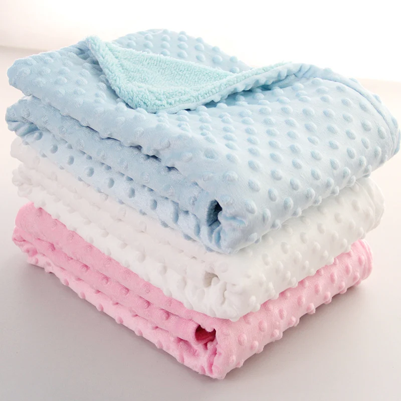 

Baby Blanket & Swaddling Newborn Thermal Soft Fleece Blanket Solid Bedding Set Cotton Quilt Infant Swaddle Wrap
