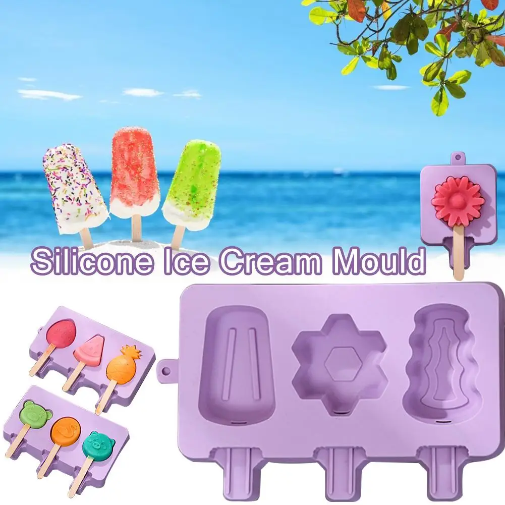 Красивая Милая силиконовая форма для мороженого с крышкой домашнего сделай сам |
