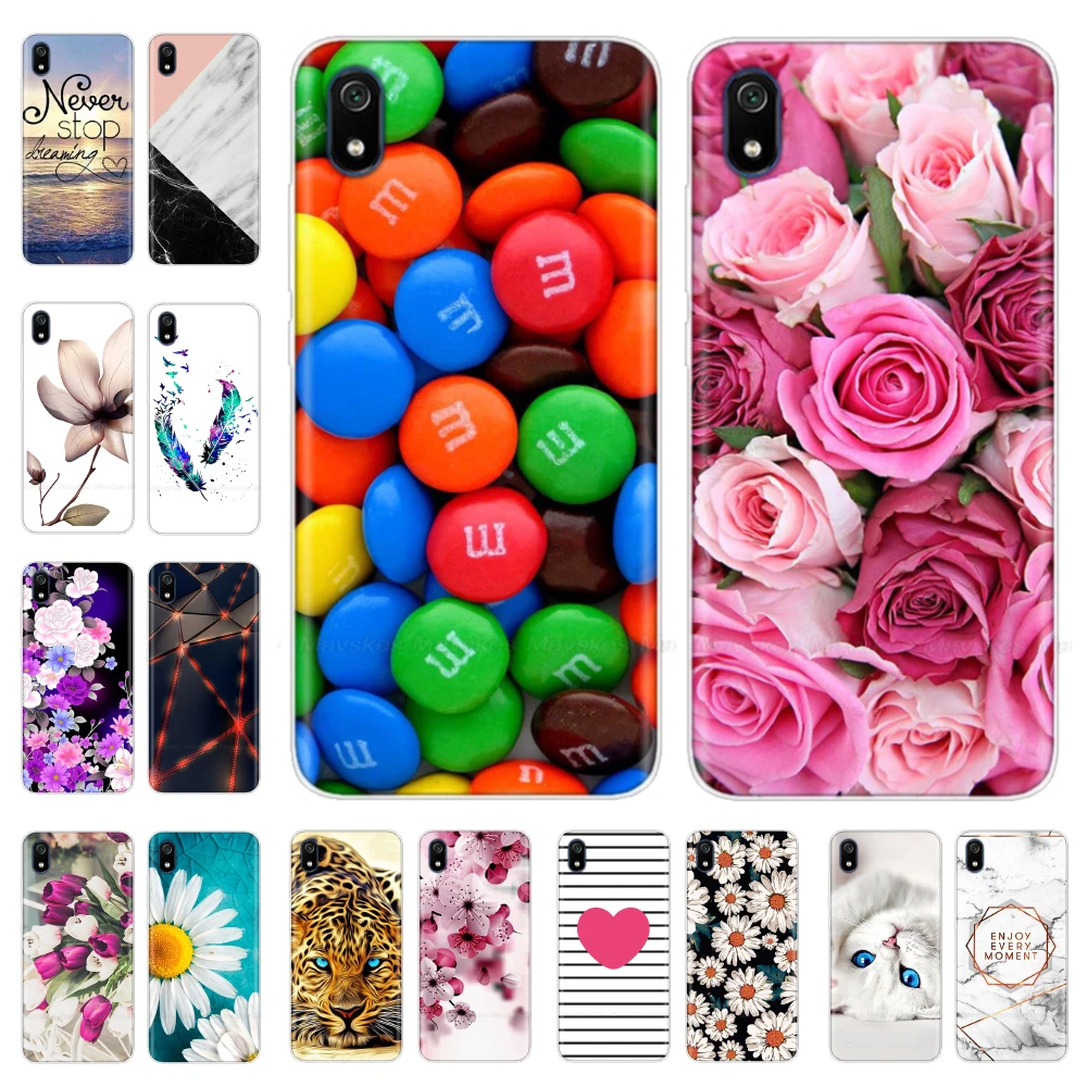 

for Redmi 7A Case Painted Soft Silicone Phone Case for Xiaomi Redmi 7A Bumper Back Cover TPU Funda Shells for Redmi7A 7 A Coque