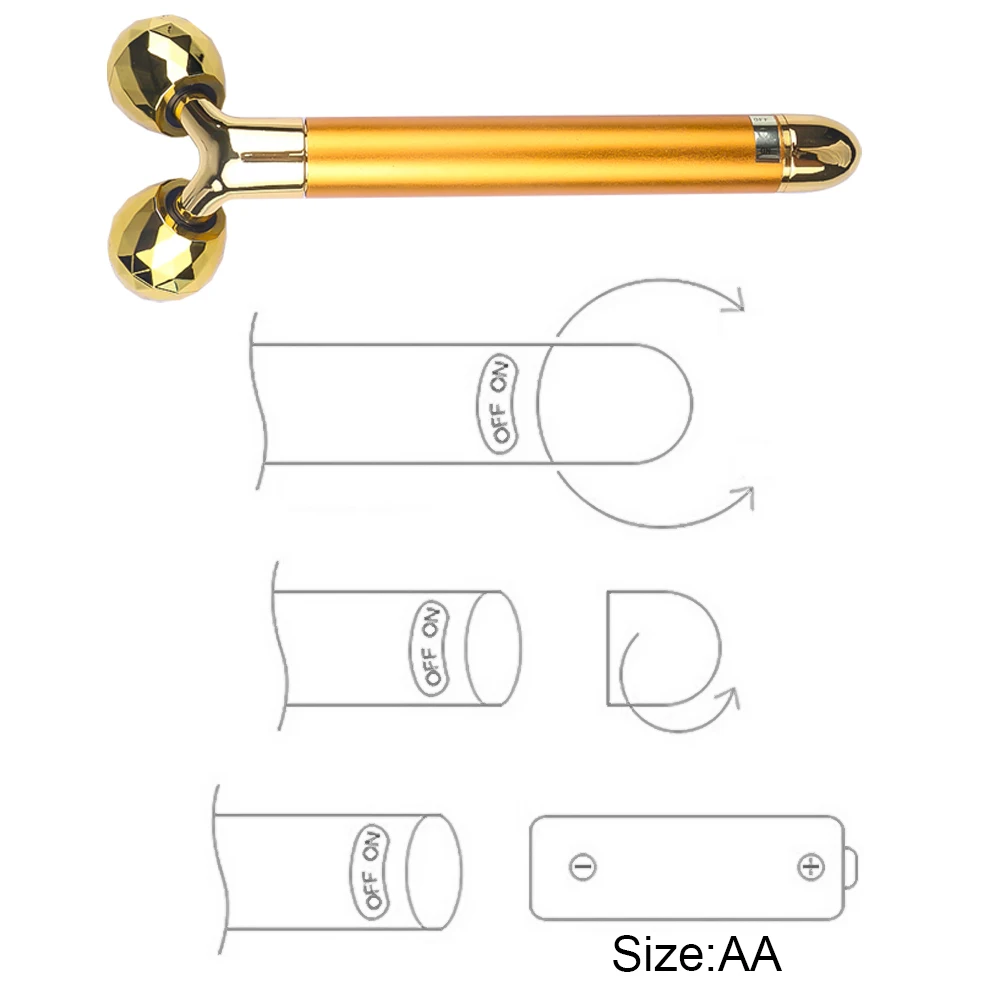 Массажер для лица массажер с эффектом подтяжки и против морщин 24 к|Устройство
