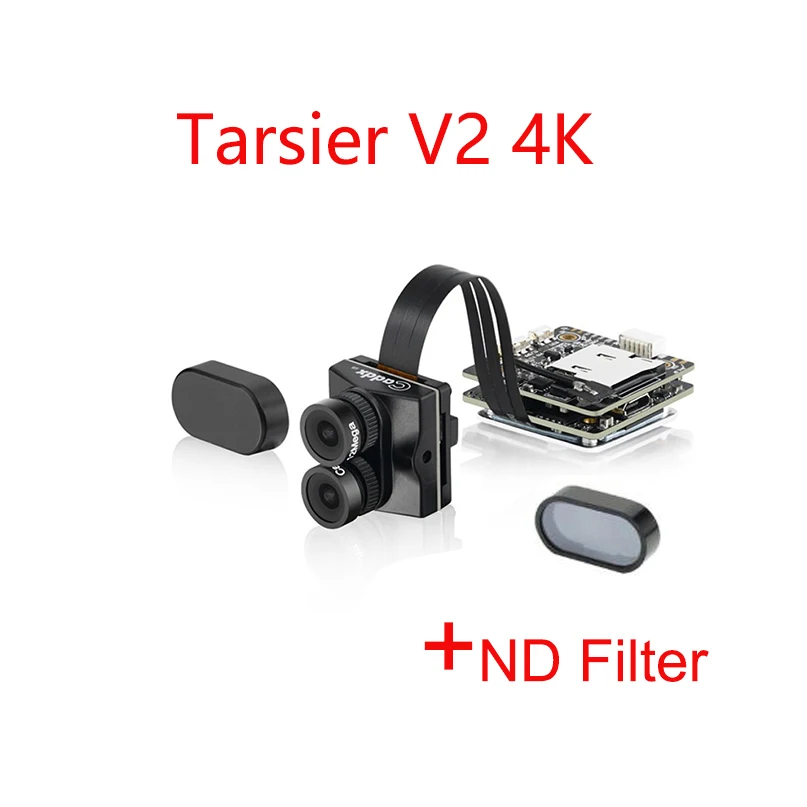 V2 With ND Filter Caddx.us Tarsier V2 4K 30fps 1200TVL двойной объектив Супер WDR WiFi Мини FPV камера HD Запись DVR двойной аудио OSD для гонок Дрон - Цвет: V2 With ND Filter