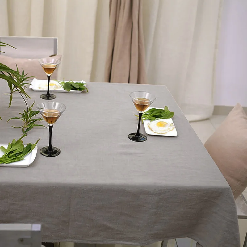 Вискоза льняные скатерти для стола натуральный Цвет покрытие домашней кухни
