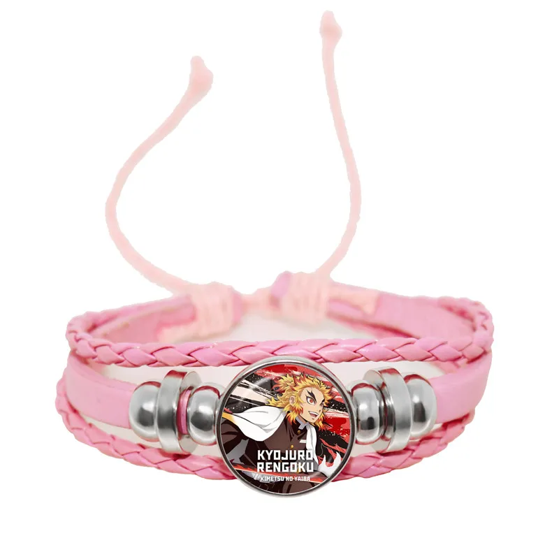 Demon Slayer Leather Bracelet Kimetsu No Yaiba Kamado Tanjirou Nezuko Cosplay Multi-layer Bracelets for Fans Gift | Украшения и