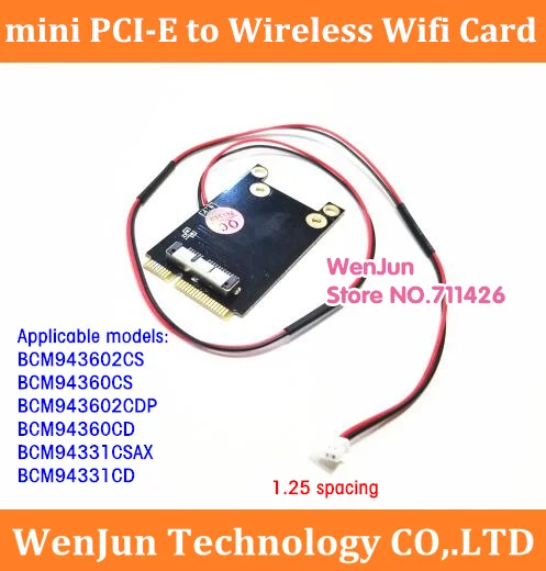 1 25 мм 4 контакта 2 провода MINI PCI E беспроводная Wi Fi карта с кабелем 40 см BCM94360CS BCM94331CD