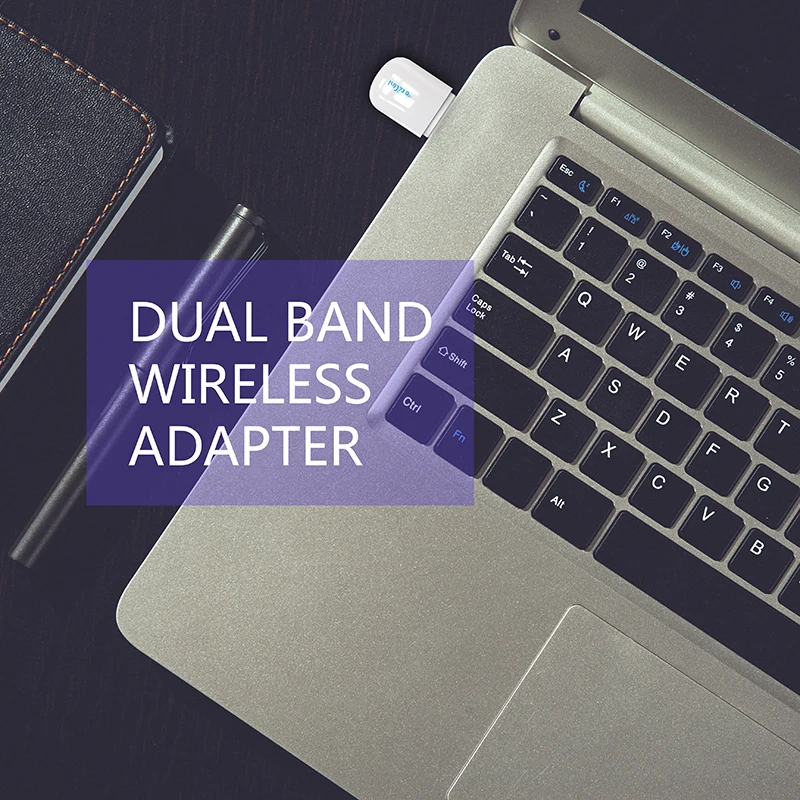 Wi-Fi ключ адаптер для ПК 600 Мбит/с беспроводной USB Wifi Bluetooth Бесплатный привод сетевой карты двухдиапазонный WiFi 2,4G и 5G адаптер