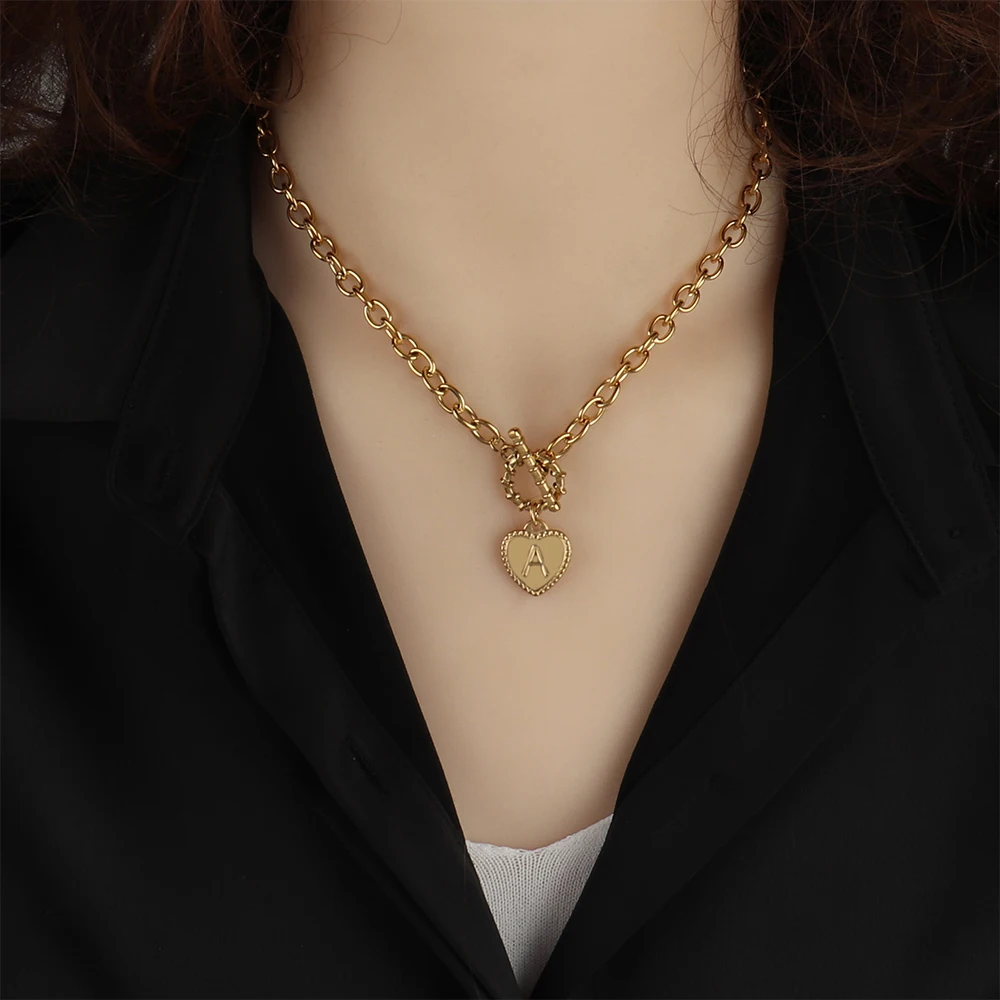 Ожерелье из нержавеющей стали с подвеской в виде сердца | Украшения и аксессуары