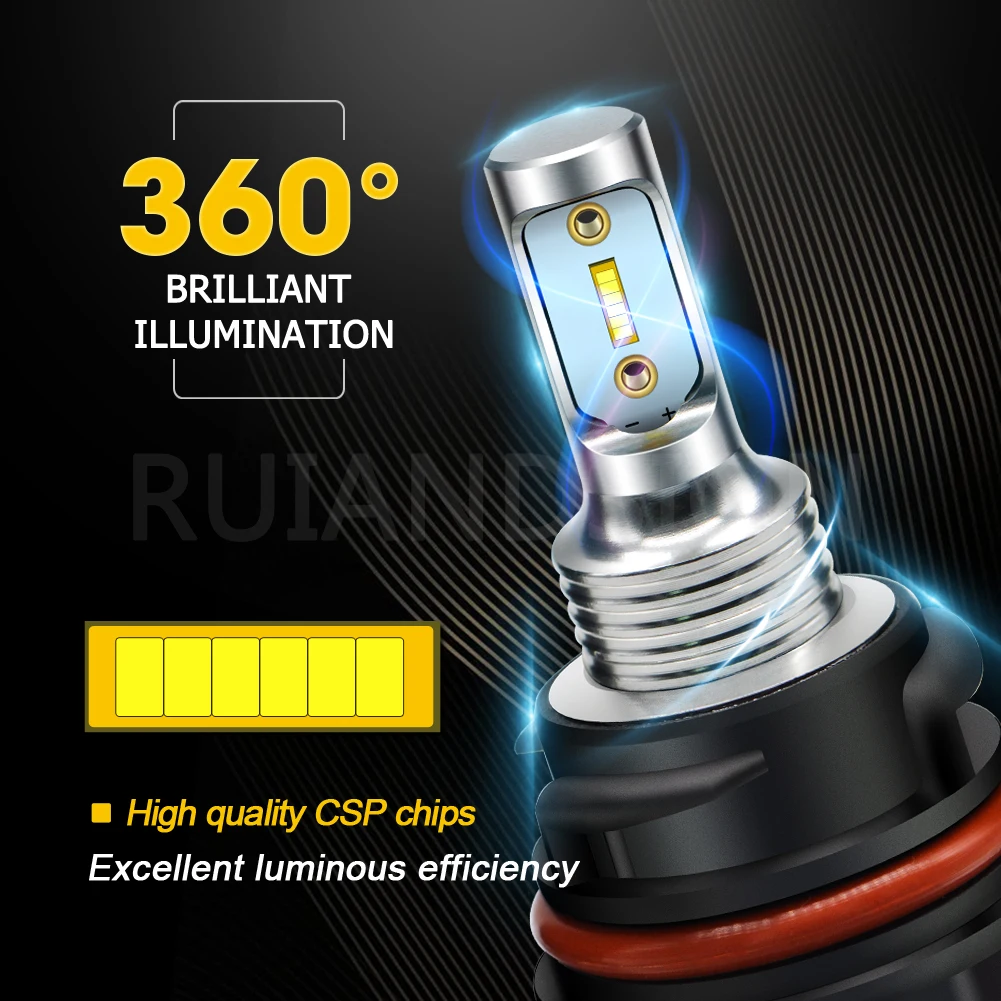 RUIANDSION Wholesale 4Pcs PH11 9014 Motorcycle Accessories Replacement Bulb Motorbike LED DC10-30V 12V 24V White 6000K Not AC |