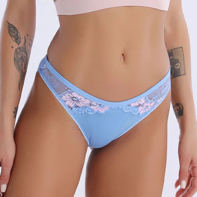 

Lace Panties Women Thongs Cotton Underwear For Women Female Sexy T-back G-string Underpants Ladies Lace Intimates 1pcs BANNIROU