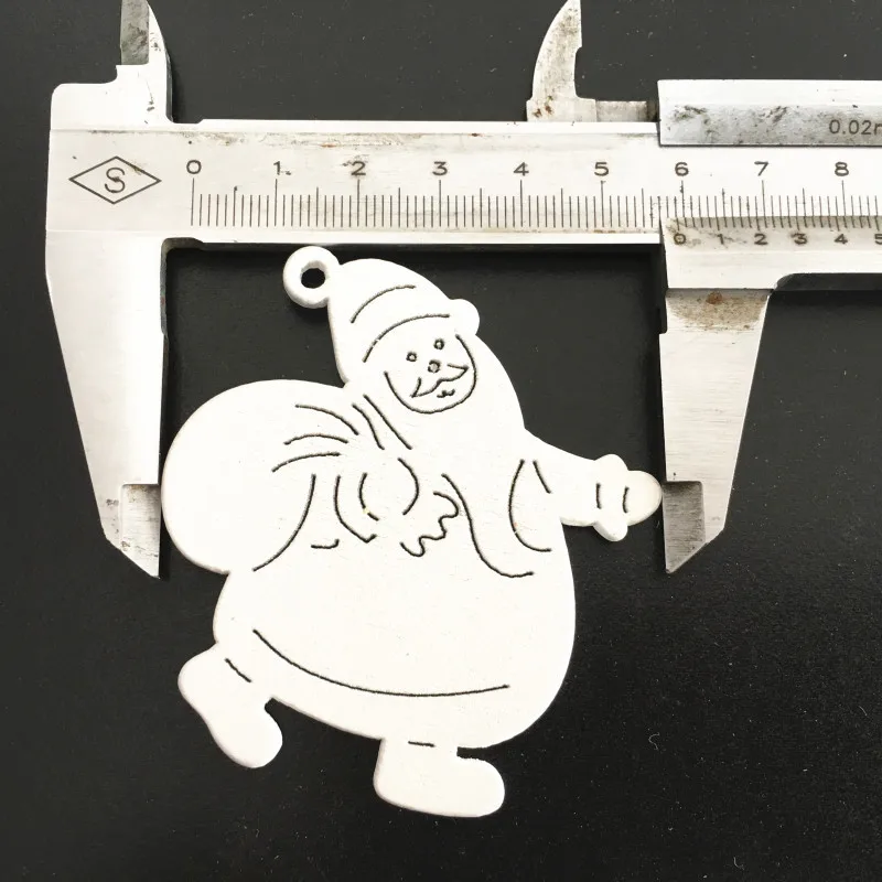 10pcs-2-white-santa 10 шт. Рождественская елка деревянные украшения Рождественские украшения для дома Navidad деревянные подвесные Подвески Noel Декор год подарки - Цвет: 10pcs-2-white-santa