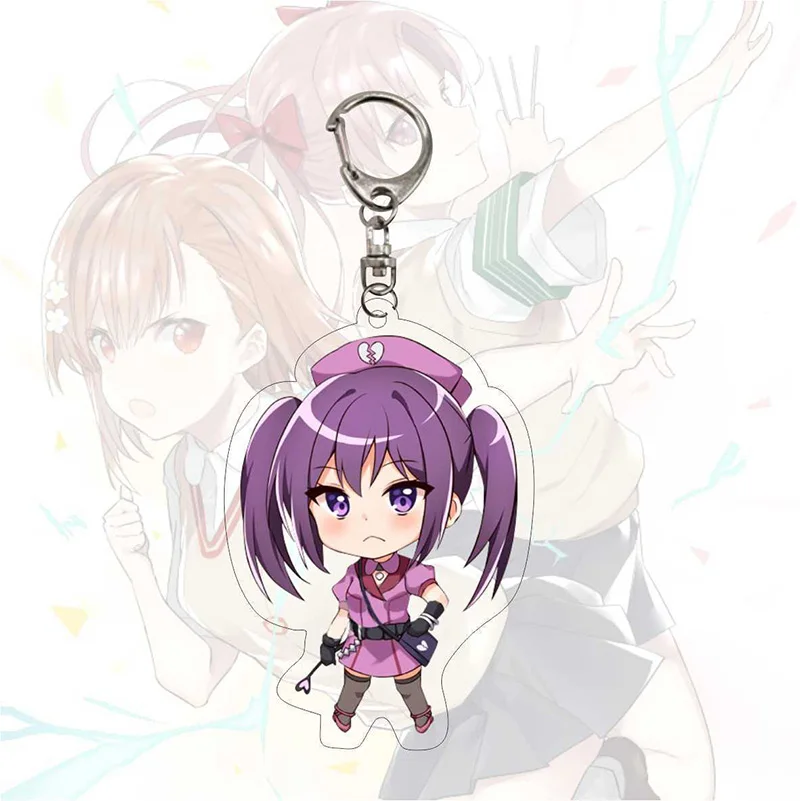 Toaru Kagaku No Railgun Keychain Misaka Mikoto Acrylic Charms Key Chain Men Pendant Ring Girls Holder Jewelry Llaveros | Украшения и