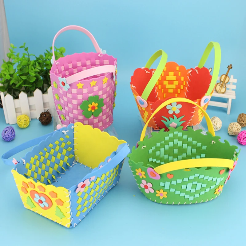 Детские креативные игрушки плетеная корзина для мальчиков и девочек сумка в