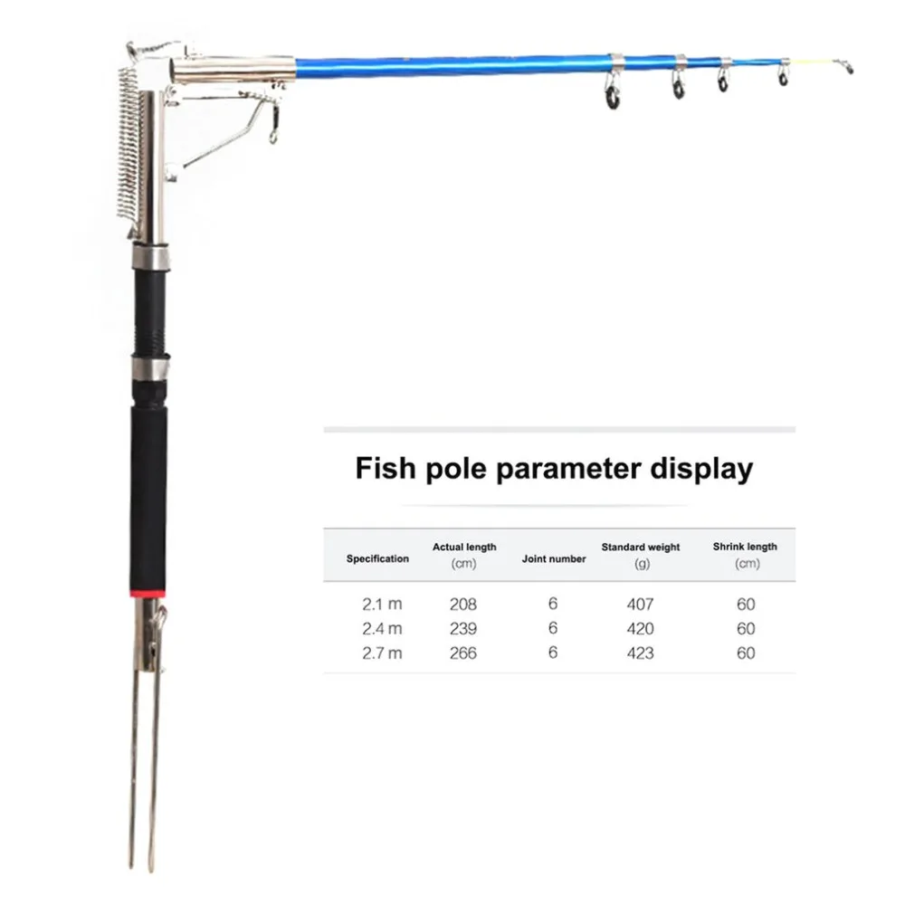 

Top Lightweight Stainless Steel Automatic Fishing Rod Anti-Slip Handle Sea River Lake Fishing Rod Fish Pole With Storage Bag