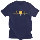 Футболка электрика с изображением пульса и светильник почки, футболка с коротким рукавом с изображением электрического инженера, хлопковая облегающая футболка с принтом, Merch