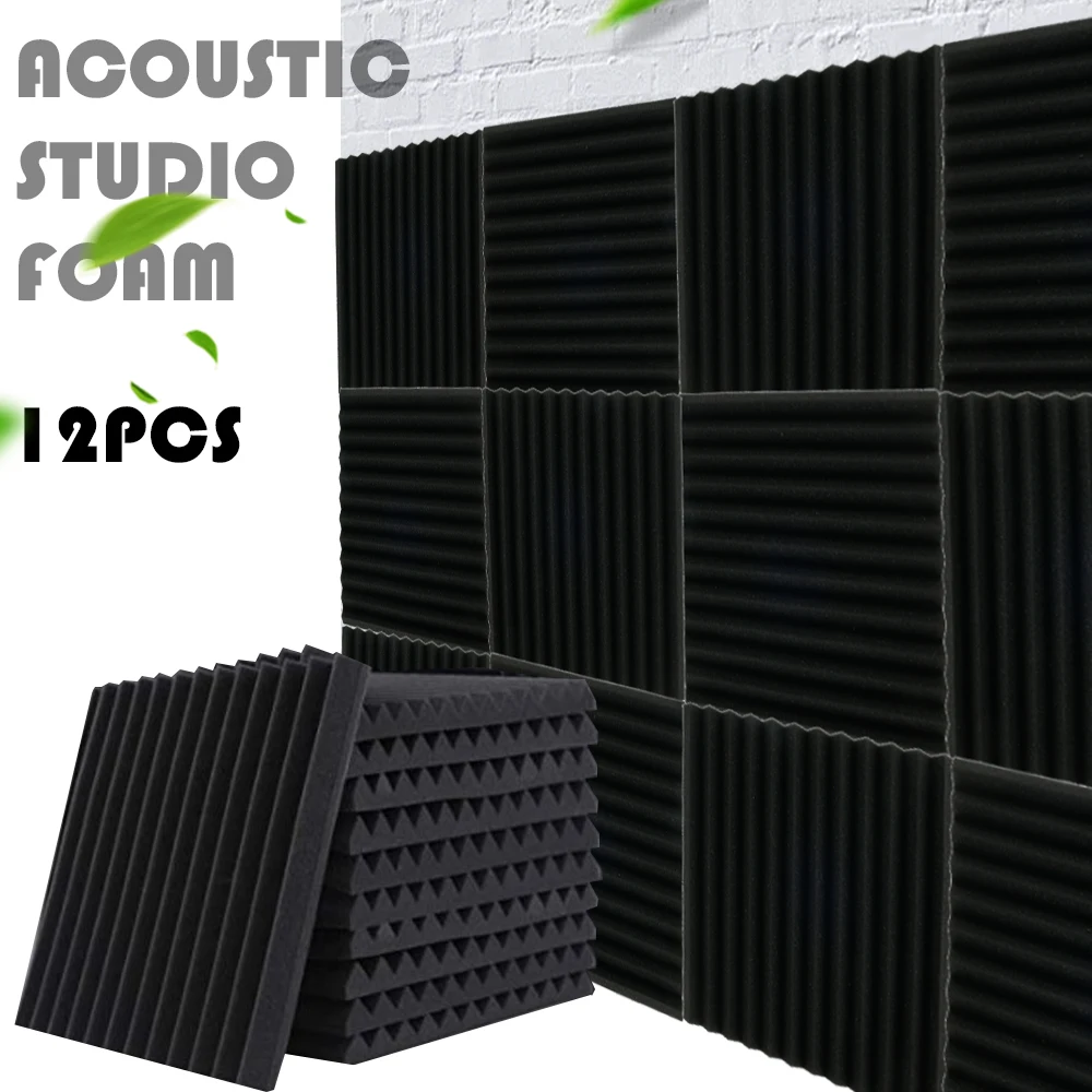12 шт. звукоизоляционная губка для студийной акустической пены 30 х30х2 5