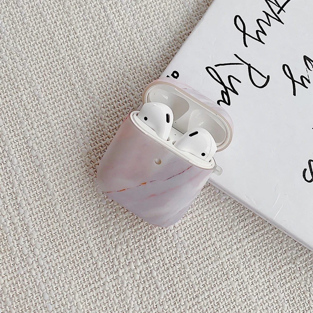 Мраморный чехол для наушников Apple Airpods 2 1 беспроводных Bluetooth защитный AirPods 3 Pro