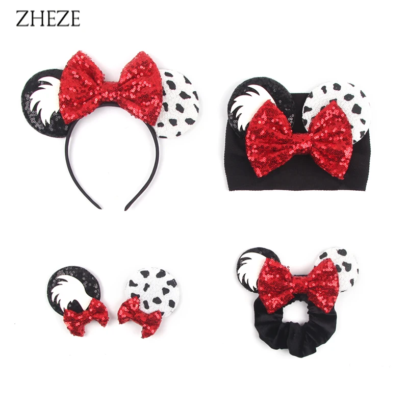 Головной убор женский с блестками и бантом