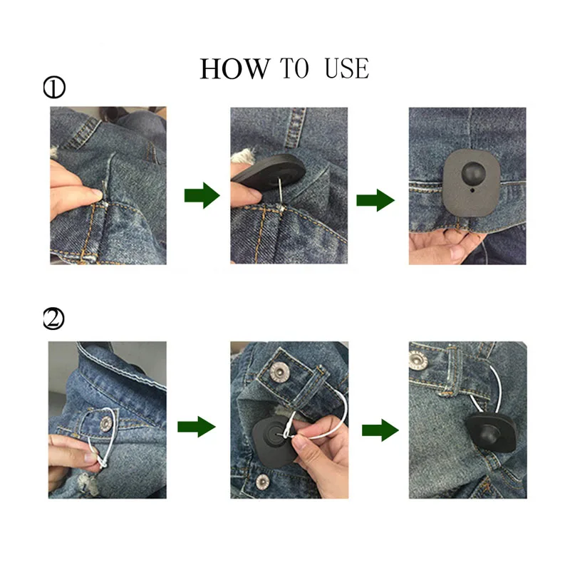 

10pcs EAS anti-theft Eas Rf 8.2mhz tags Prevent shoplifting hard tags small square security Label and Tags