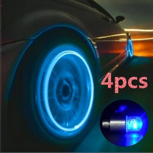 2/4 шт. светодиодсветильник для колес автомобиля светильник колпачок клапана шины