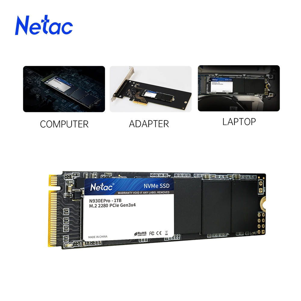 Внутренний твердотельный накопитель Netac SSD M2 1 ТБ NVME 128 ГБ 512 M.2 2280 256 жесткий диск HDD