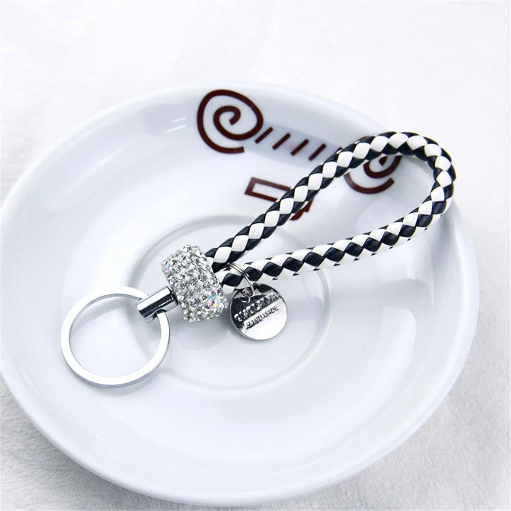 

2021 New Fashion Creative Rhinestone Metal Organizer Housekeeper Key Chains Rotating Key Ring Diy Key Pendant Accessories