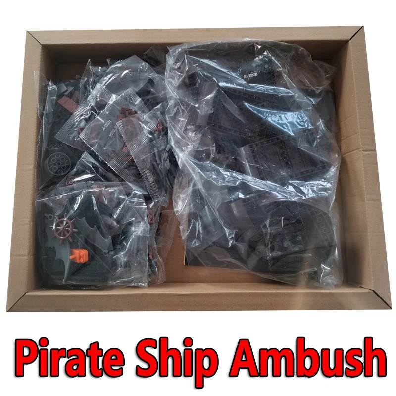 

Big Movie Building Blocks Pirate Ship Ambush Modle 79008 866pcs Bricks Assemble Puzzle Education Toys Gifts For Boy Kids